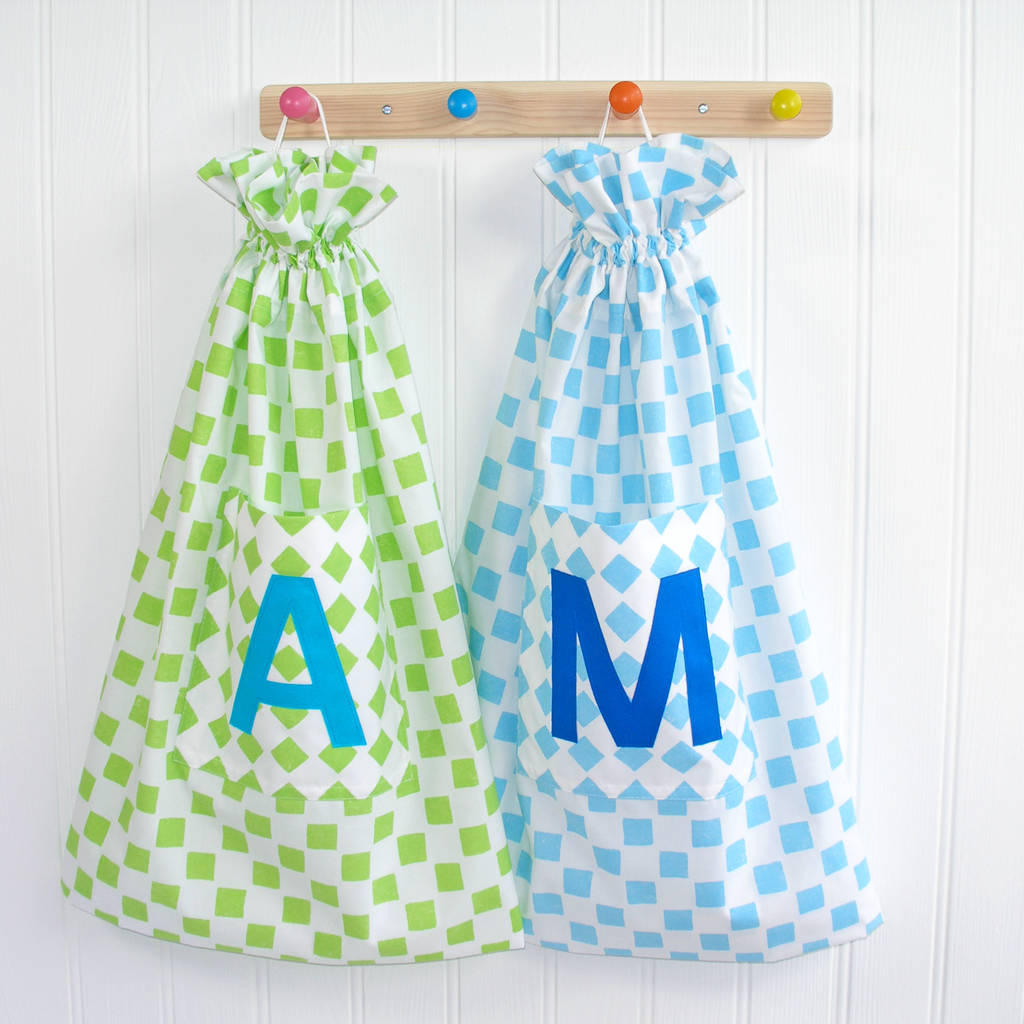 Personalised Chequers Laundry Bag, 1 of 3