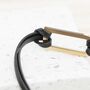 Personalised Men's Black Leather Bar Bracelet, thumbnail 4 of 9