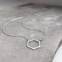 Sterling Silver Hexagon Necklace, thumbnail 2 of 5