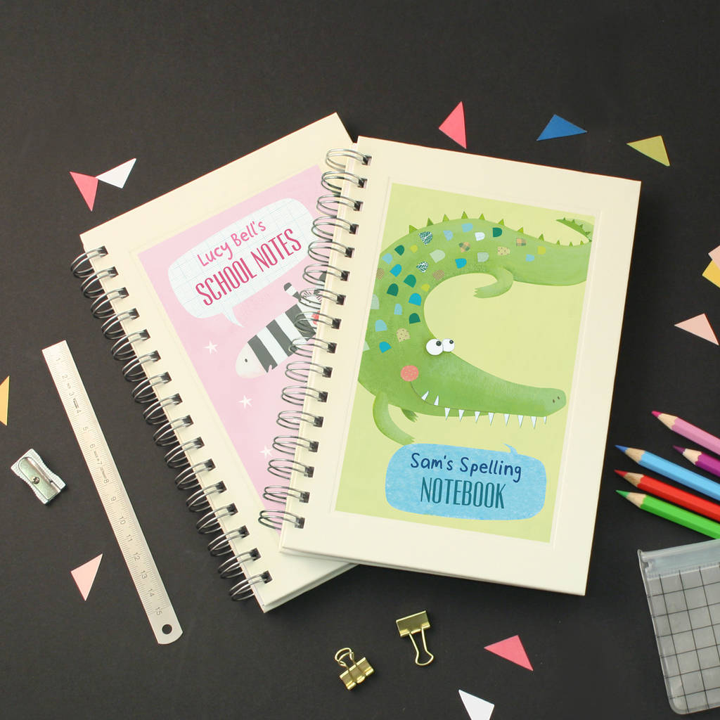 personalised back to school notebook by made by ellis