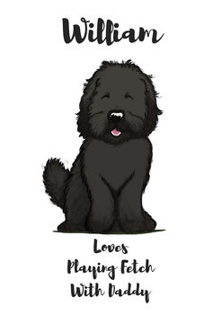 Cockapoo Personalised Dog Name And Personality Print, 6 of 9
