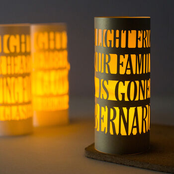 Personalised Memorial Lantern Your Words, 3 of 4