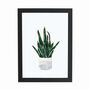 Snake Plant Gold Green Wall Art Print, thumbnail 3 of 5