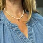 Pearl Choker Necklace With Gold Vermeil Initial Charm, thumbnail 5 of 12