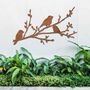 Rusty Metal Birds On A Branch Garden Gift Art Decor, thumbnail 7 of 10