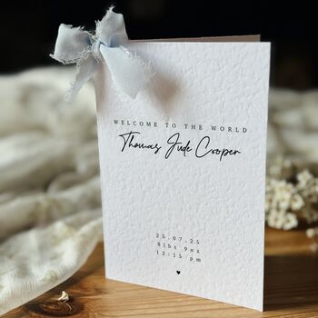Personalised New Baby Card, New Baby Boy Card Gift, Cards For Newborn, 3 of 4