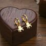 Sterling Silver Cute Octopus Dangle Huggie Hoops, thumbnail 2 of 10