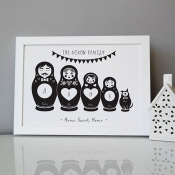 Personalised Russian Dolls Family Print, 3 of 5