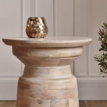 White Wash Side Table Mango Wood, 3 of 3