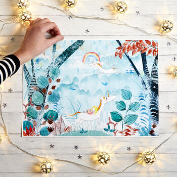 Magical Unicorn Forest Print, 2 of 4