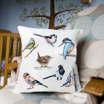 Inky Birds Large Luxury Cushion And Pad, 6 of 6