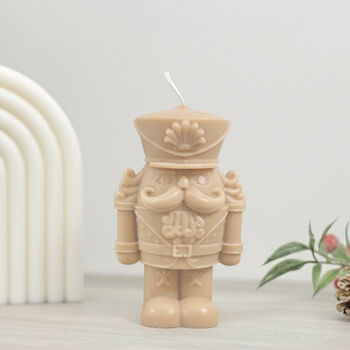 Beige Christmas Nutcracker Candle Festive Home Decor, 2 of 12