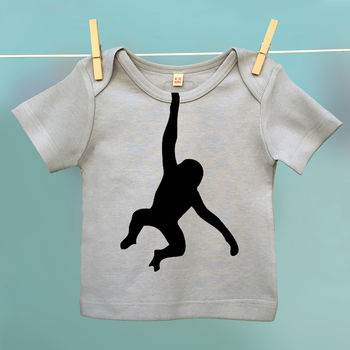 Monkey Tshirt Trio Twinning Tops For Dad Mum And Child, 3 of 3