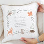 Personalised Woodland Animals Cushion, thumbnail 1 of 4