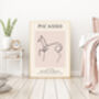 Picasso Pink Horse Art Print, thumbnail 4 of 4