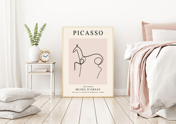 Picasso Pink Horse Art Print, 4 of 4