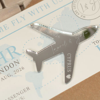 Boarding Pass Destination Wedding Invitation And Magnet, 8 of 10