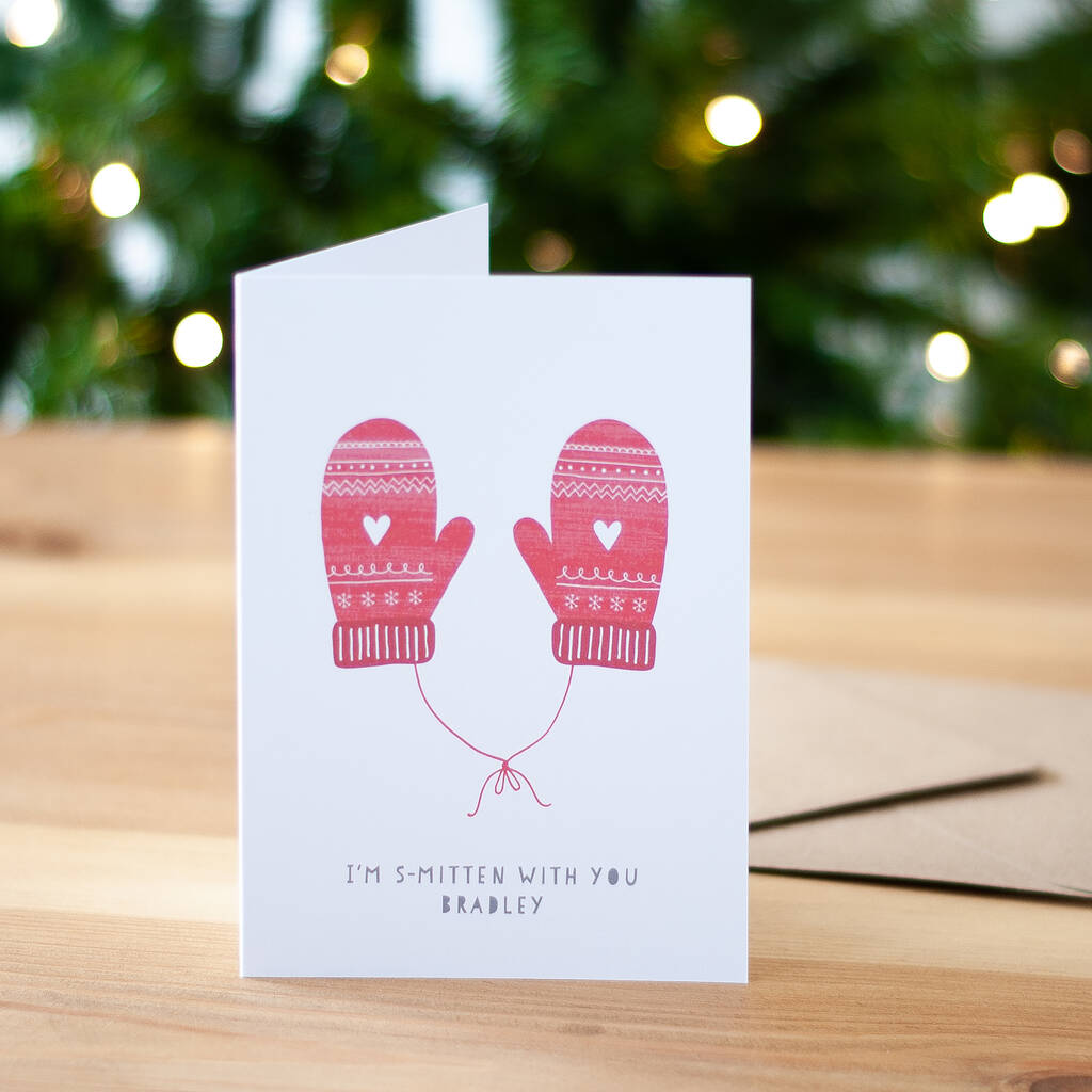 'I'm Smitten' Personalised Christmas Card, 1 of 3