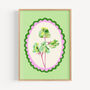 Sweet Pea Art Print Green, thumbnail 1 of 5