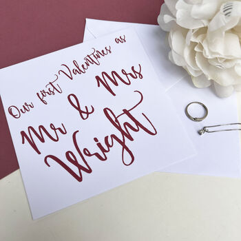 First Valentine's Day As Mr And Mrs Card, 3 of 4