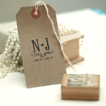 Initials Wedding Favour Stamp, 2 of 3