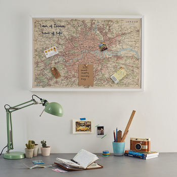 Personalised London Fabric Map Notice Board, 2 of 8