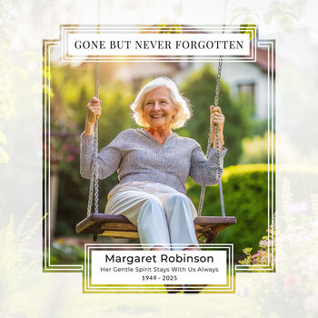 Gone But Never Forgotten Personalised Memorial Photo Slate, 3 of 6