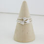 Sterling Silver Mini Triangle Charm Ring, thumbnail 3 of 5