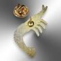Prawn Shrimp Hard Enamel Pin Badge, Unusual Friendship Gift, Seafood, Sea Life Brooch, Sparkling Arthropod Jewellery, thumbnail 6 of 8