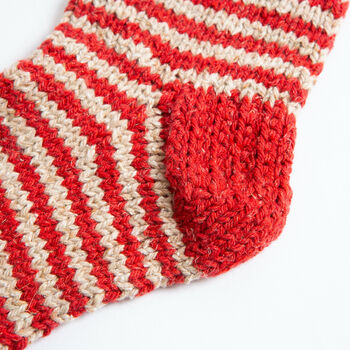 Striped Fair Isle Socks Knitting Kit, 5 of 9