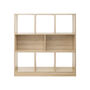 Eight Compartments Oak Wooden Bookcase Bookshelf, thumbnail 4 of 8