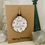Personalised Nannie Bauble Card Wooden Tree Decoration, thumbnail 1 of 2