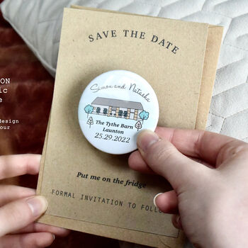 Venue Save The Date Magnet And Card, 3 of 10