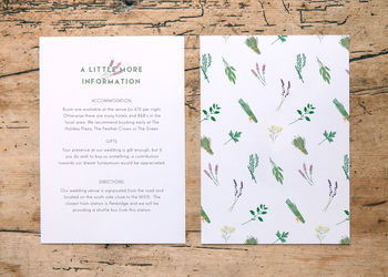 Herb Garden Wedding Information Cards, 5 of 6