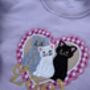 Applique Cats Glitter Personalised Kids Sweater, thumbnail 2 of 4