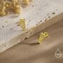 Sterling Silver Harp Stud Earrings, thumbnail 4 of 12