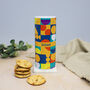 Personalised Retro Geometric Cylindrical Biscuit Tin, thumbnail 1 of 7