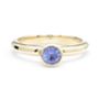 Solid Gold December Birthstone Tanzanite Solitaire Ring, thumbnail 2 of 6
