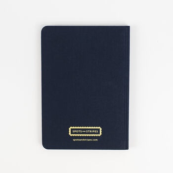 Union Jack Hardback Notebook In Navy Blue Fabric, 8 of 8