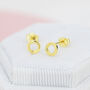Sterling Silver Tiny Little Karma Circle Stud Earrings, thumbnail 7 of 12