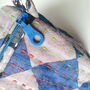 Handmade Toiletry Bag, Navy Kantha Stitch Sari Fabric, thumbnail 5 of 9