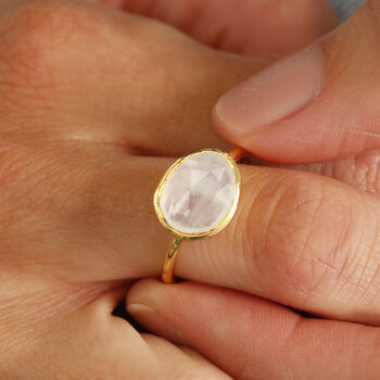 18ct Gold Vermeil Moonstone Ring, 2 of 5