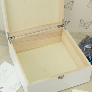 Personalised Baby Stats Wooden Memory Box, 5 of 5