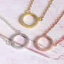 Pave Halo Eternity Circle Necklace, thumbnail 3 of 9
