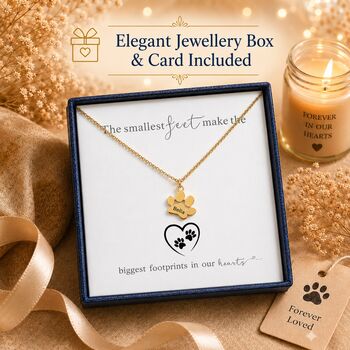 Dog Paw Print Designed Necklace Personalise Engraved Name, 7 of 9