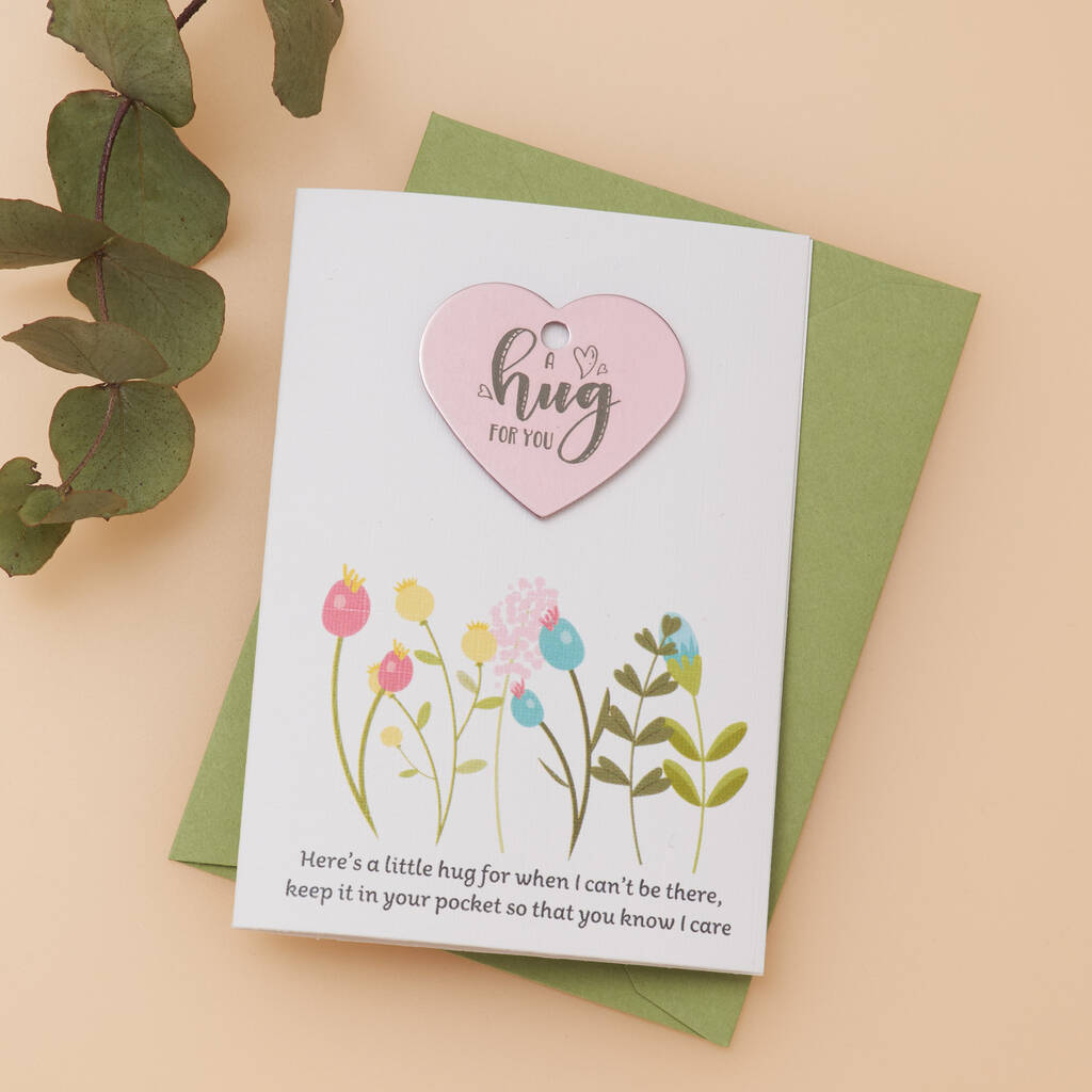Personalised Wildflowers Hug Token Card, 1 of 6