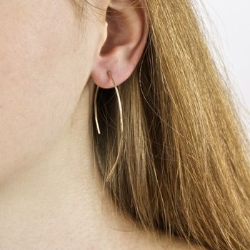 Contemporary Leaf Hoop Earrings, 4 of 10