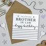 Simply Stripey Brother In Law Birthday Card, thumbnail 1 of 2