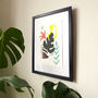 Monstera Leaf Abstract Collage Print A4, thumbnail 4 of 5