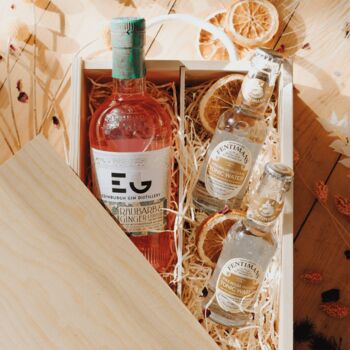 Personalised Edinburgh Gin Liqueur Gift Box, 5 of 7